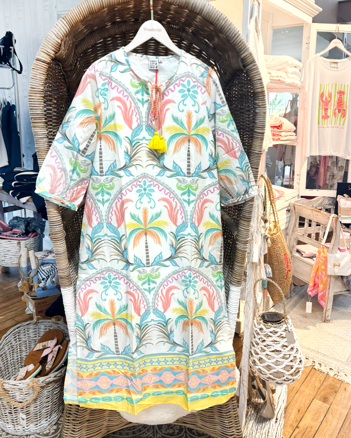 farbenfrohe Tunika mit Sommermuster - die kleine Wundertüte