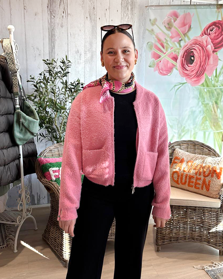 kuscheljacke in pink - die kleine Wundertüte