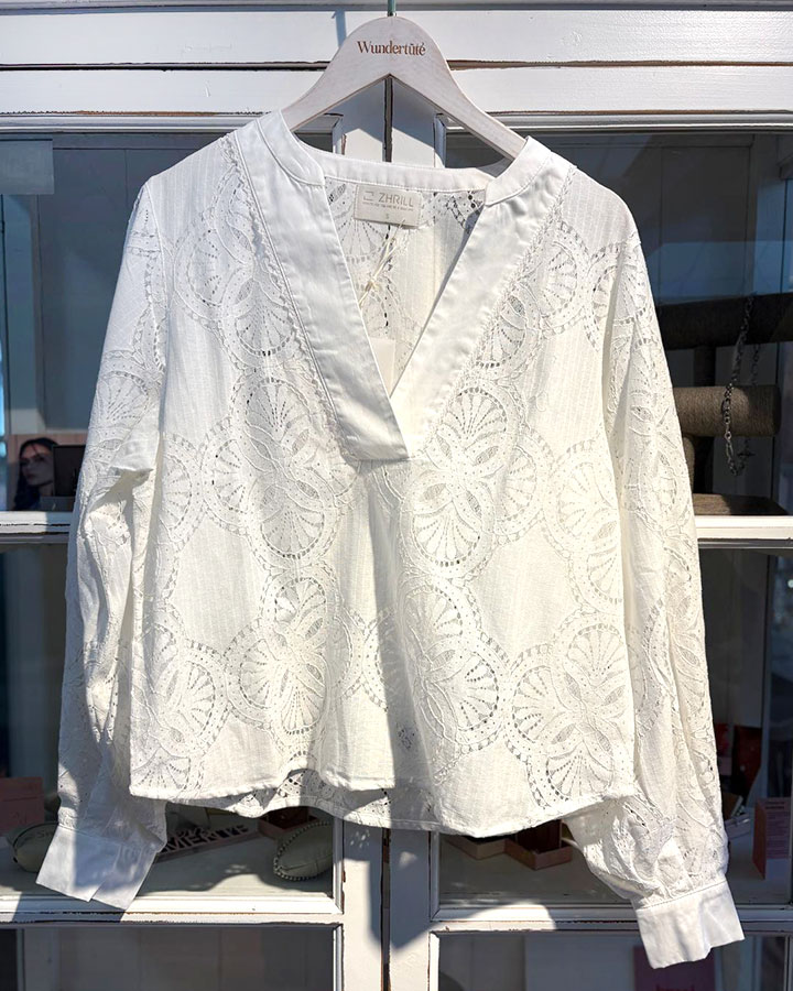 supersüße Bluse in weiss - die kleine Wundertüte